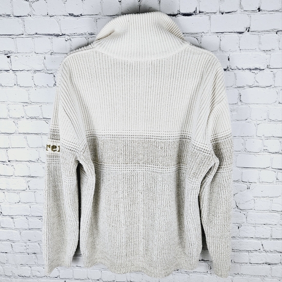 BOREN | full zip high neck long sleeve heavyweight knit sweater - Picture 3 of 5